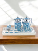 Grandeur 24-Piece Thermal Flask & Tea Set: Silver & Gold Accents