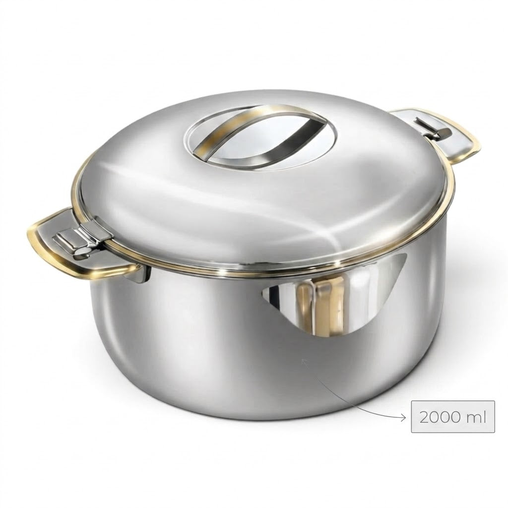 Pradeep Stainless Steel Insulated Hot Pot – 2000 ml