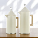 Almarjan Duo Flask Set: 1L & 0.6L Thermal Elegance - white & beige