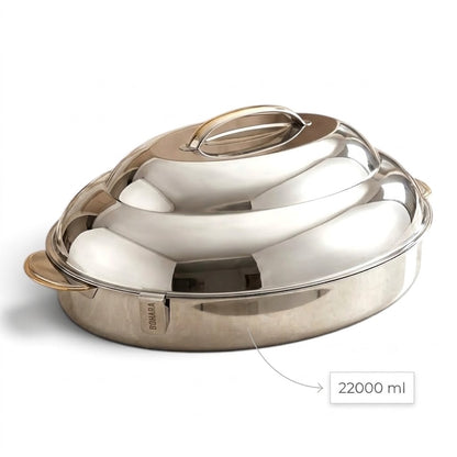 Pradeep Oval Stainless Steel Insulated Hot Pot – 22000 ml