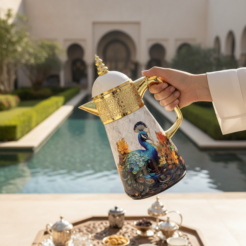 Elegant Flask Set – 3 Pieces (1L + 0.7L + 0.5L) - Peacock