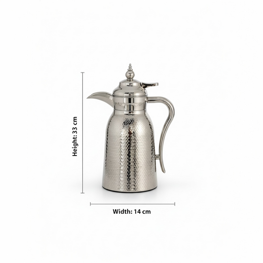 Nice 2-Piece Stainless Steel Flask Set Silver – 1L + 1L