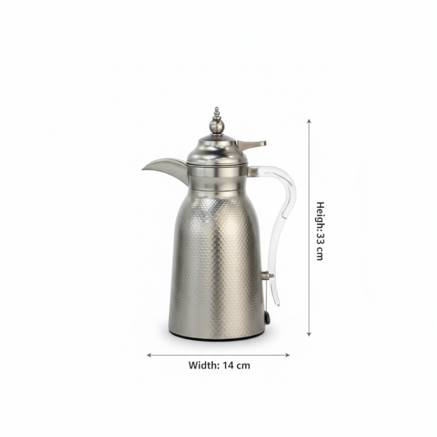 Nice 2-Piece Stainless Steel Flask Set Mat-Silver – 1L + 1L