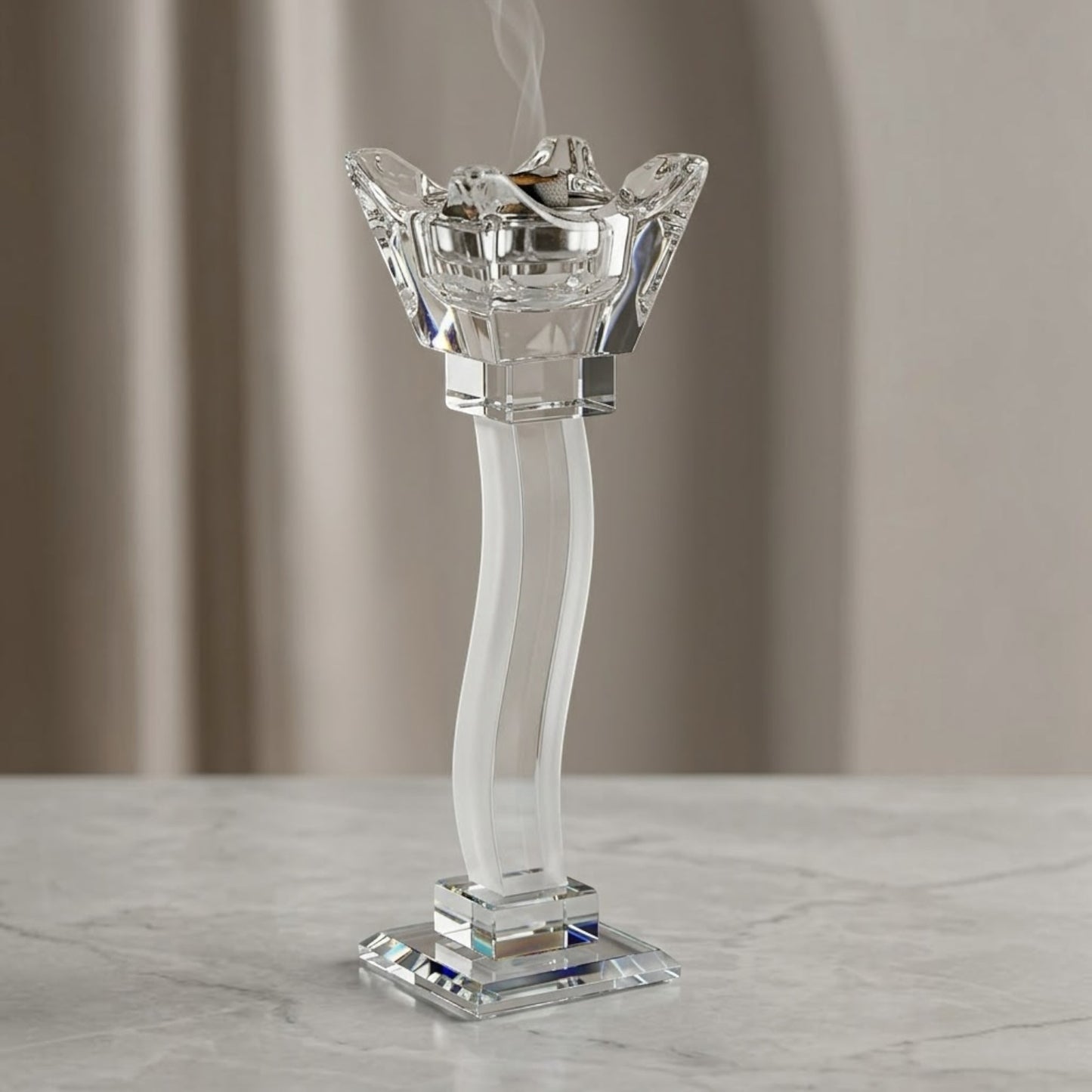 Luxury Crystal Incense Burner (20 cm) – Elegant & Modern Design