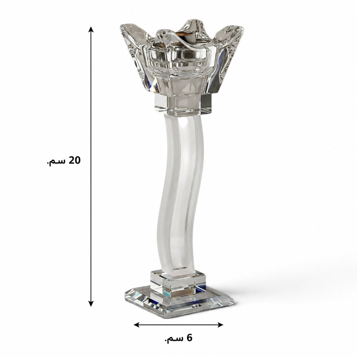 Luxury Crystal Incense Burner (20 cm) – Elegant & Modern Design