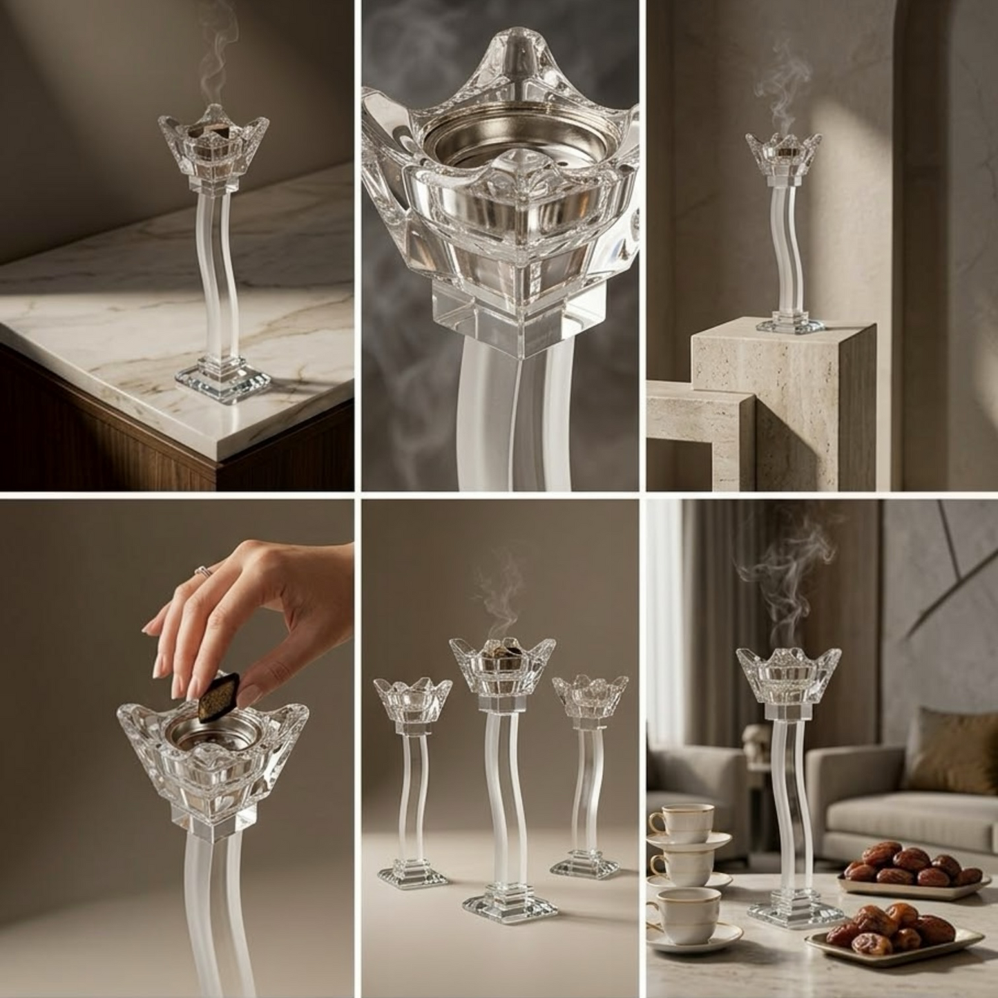 Luxury Crystal Incense Burner – Statement Home Decor (L)