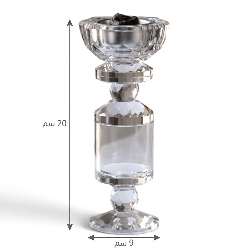Compact All-Glass Crystal Incense Burner – (S)