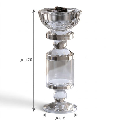 Compact All-Glass Crystal Incense Burner – (S)
