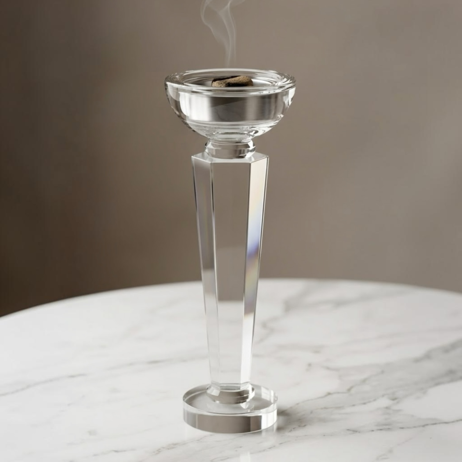Luxury Pillar Crystal Incense Burner (25 cm)