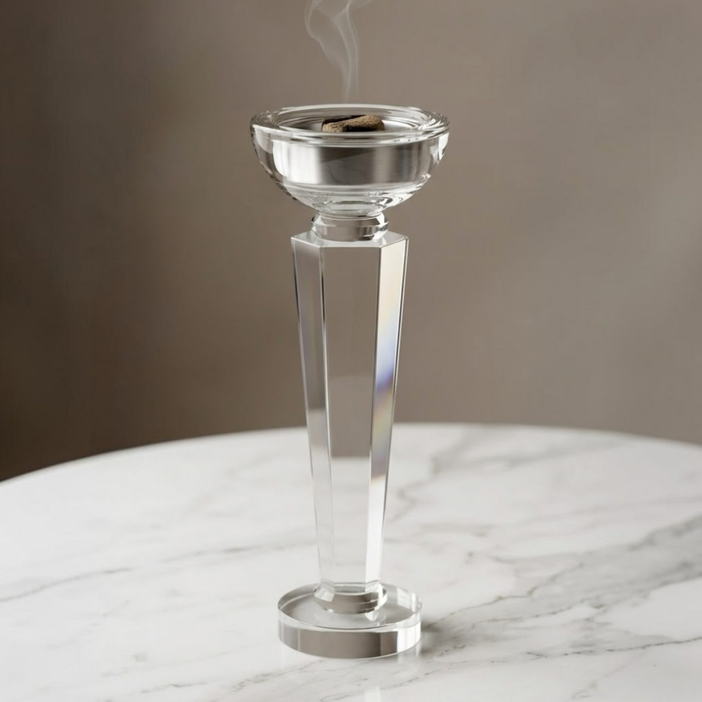 Luxury Pillar Crystal Incense Burner (25 cm)