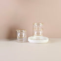 The Complete 18-Piece Coffee & Tea Glass Cup Set: Ribbed Style, Full Service