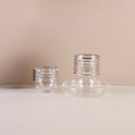 The Complete 18-Piece Coffee & Tea Glass Cup Set: Ribbed Style, Full Service
