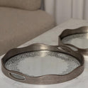 Decorative Round Trays with Ornate Detailing (Set of 2)