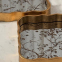 Ornate Gold & Mirrored Accent Trays (Set of 2)