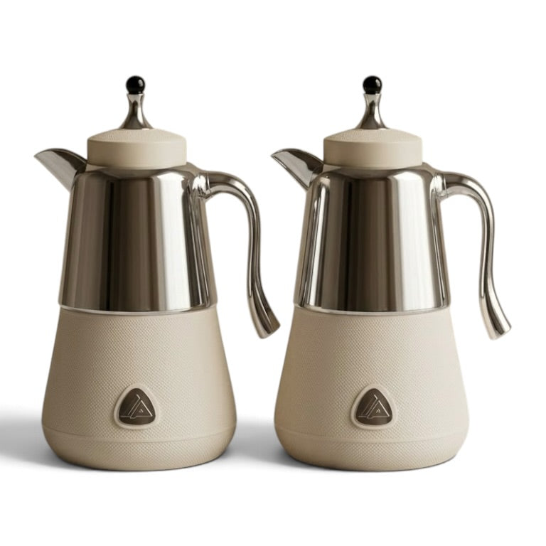 Luxury Lory Silver Tea & Coffee Dallah Set (2 x 1.0L)