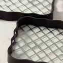 Dark Wood & Mirrored Accent Trays (Set of 2)