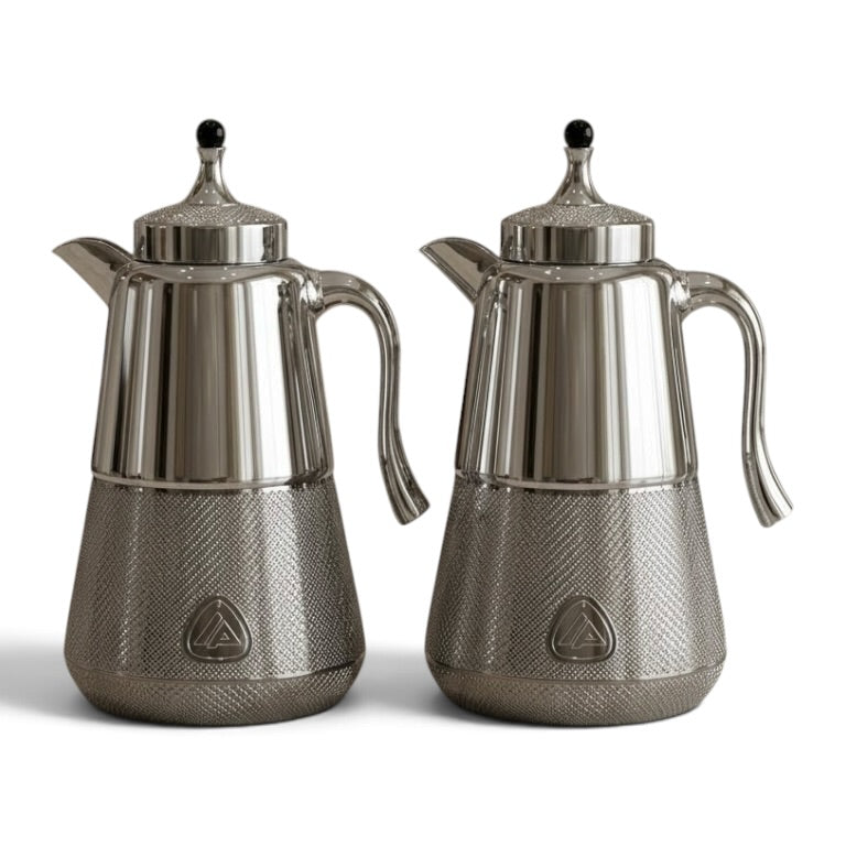 Elegant Silver Tea & Coffee Dallah Set (2 x 1.0L)