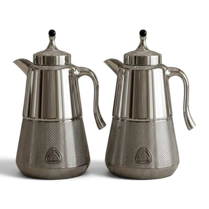 Elegant Silver Tea & Coffee Dallah Set (2 x 1.0L)