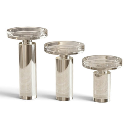 Luxury 3-Piece Crystal Pedestal Candy Stand Set