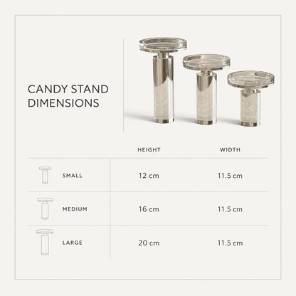Luxury 3-Piece Crystal Pedestal Candy Stand Set