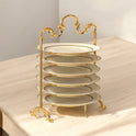 Plate Holder : Black, Silver, Gold, Ornate Design