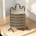 Plate Holder : Black, Silver, Gold, Ornate Design