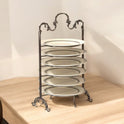 Plate Holder : Black, Silver, Gold, Ornate Design