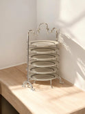 Plate Holder : Black, Silver, Gold, Ornate Design