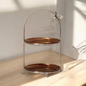 Birdsong" Tiered Serving Stand: 2 or 3 Layers, Black or Silver