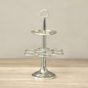 Tiered Elegance Cup Holder: Silver & Gold Display Stand