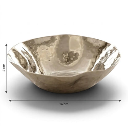 Hammered Stainless Steel Salad & Serving Bowl (Small – 14 cm)