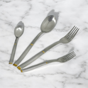 Complete 48-Piece Dining Elegance Set (Silver&Gold)