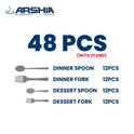 Complete 48-Piece Dining Elegance Set (Silver&Gold)