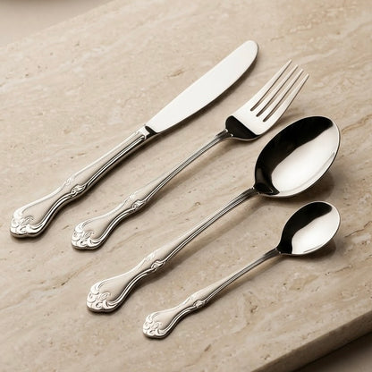 ARSHIA 86-Piece Stainless Steel Cutlery Set with Wooden Case