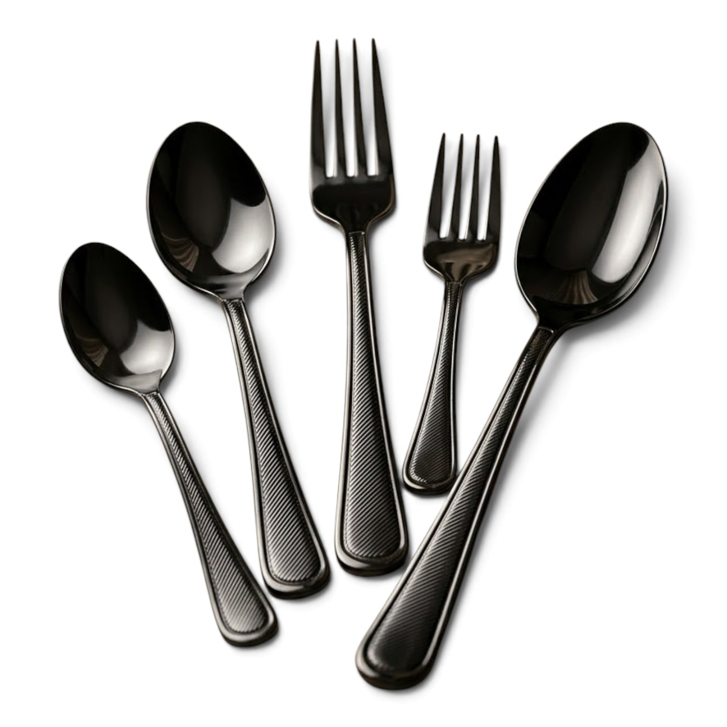 AlpenBerg 74-Piece Premium Dark Stainless Steel Cutlery Set