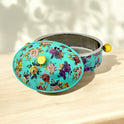 Floral Elegance Oval Hot Pot (Highlights the design) - Green