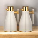 Almarjan Vacuum Flask Set ABS Push Button 1L + 1L - Elegant Serving