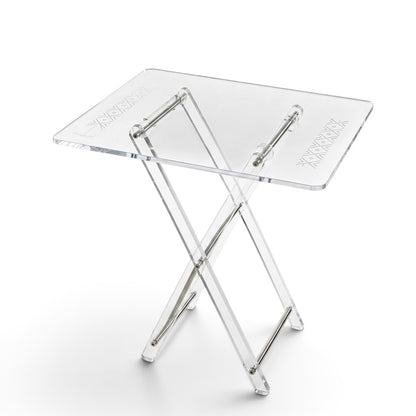 Luxury Transparent Acrylic Majlis Service Table Set with Chrome Hardware (4 Pcs)