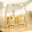 Ornate Golden Candy Dispensers (Highlights the intricate design)