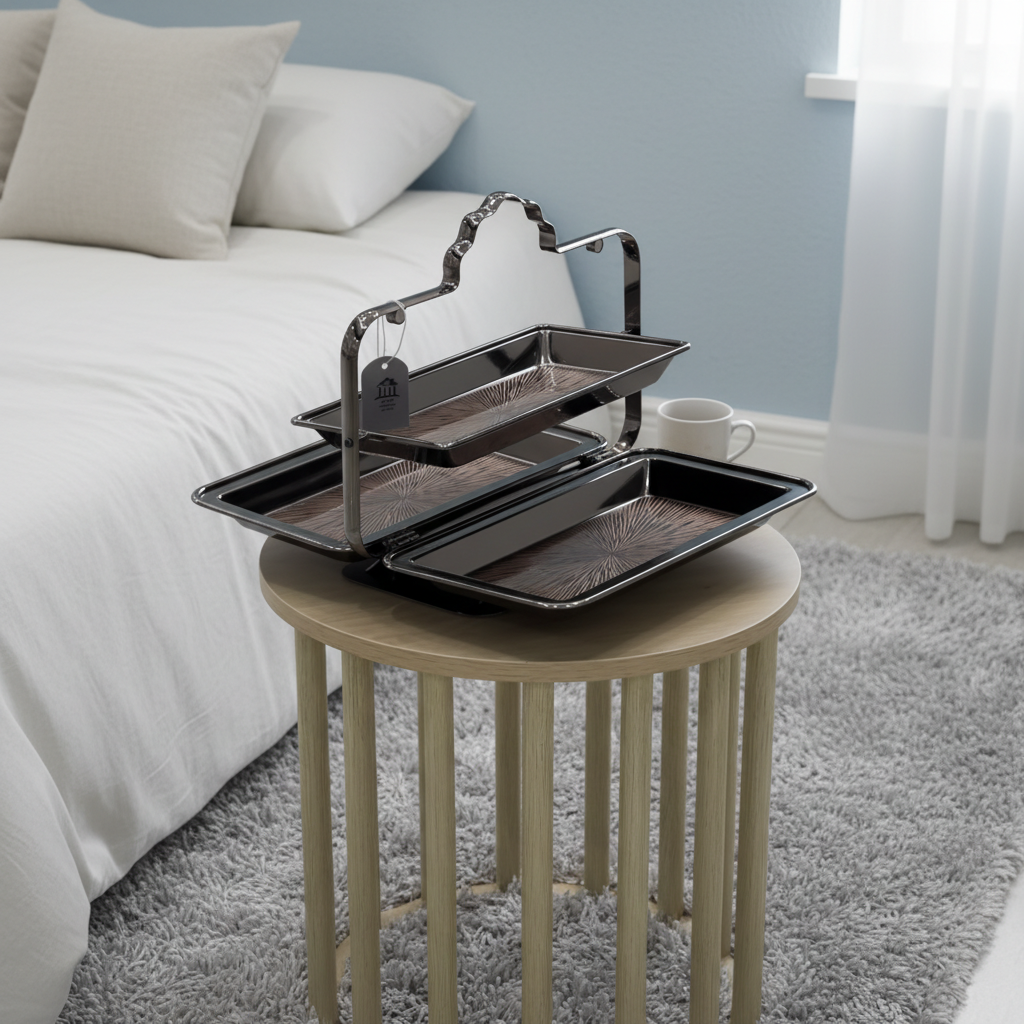 3-Tier Serving Stand Chrome - (L) - Mawaeen