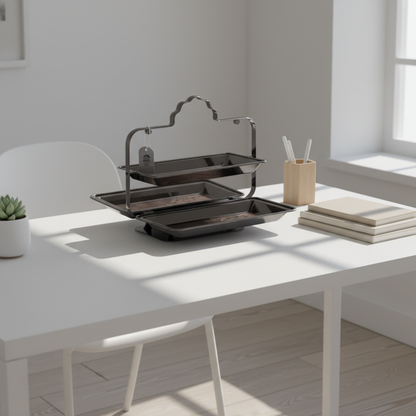 3-Tier Serving Stand Chrome - (L) - Mawaeen