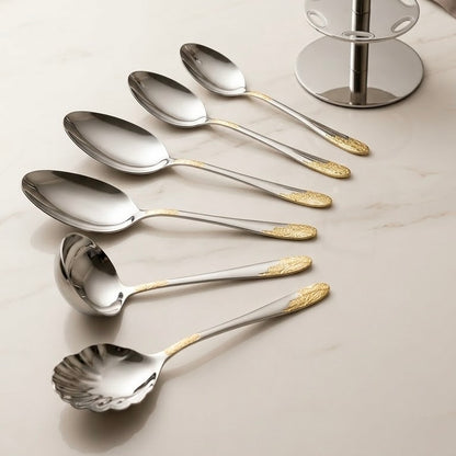 طقم أدوات مائدة 7 قطع مع حامل kk-039n