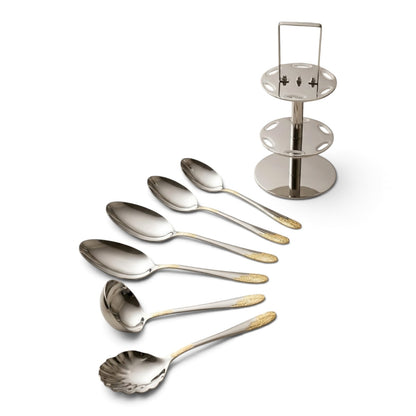 طقم أدوات مائدة 7 قطع مع حامل kk-039n