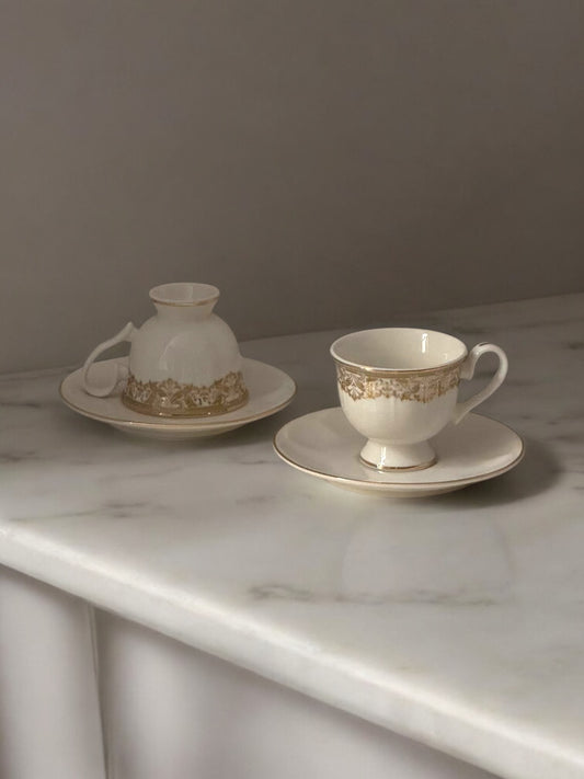 6-Piece Teacup Set with Saucers (Two Sizes Available)