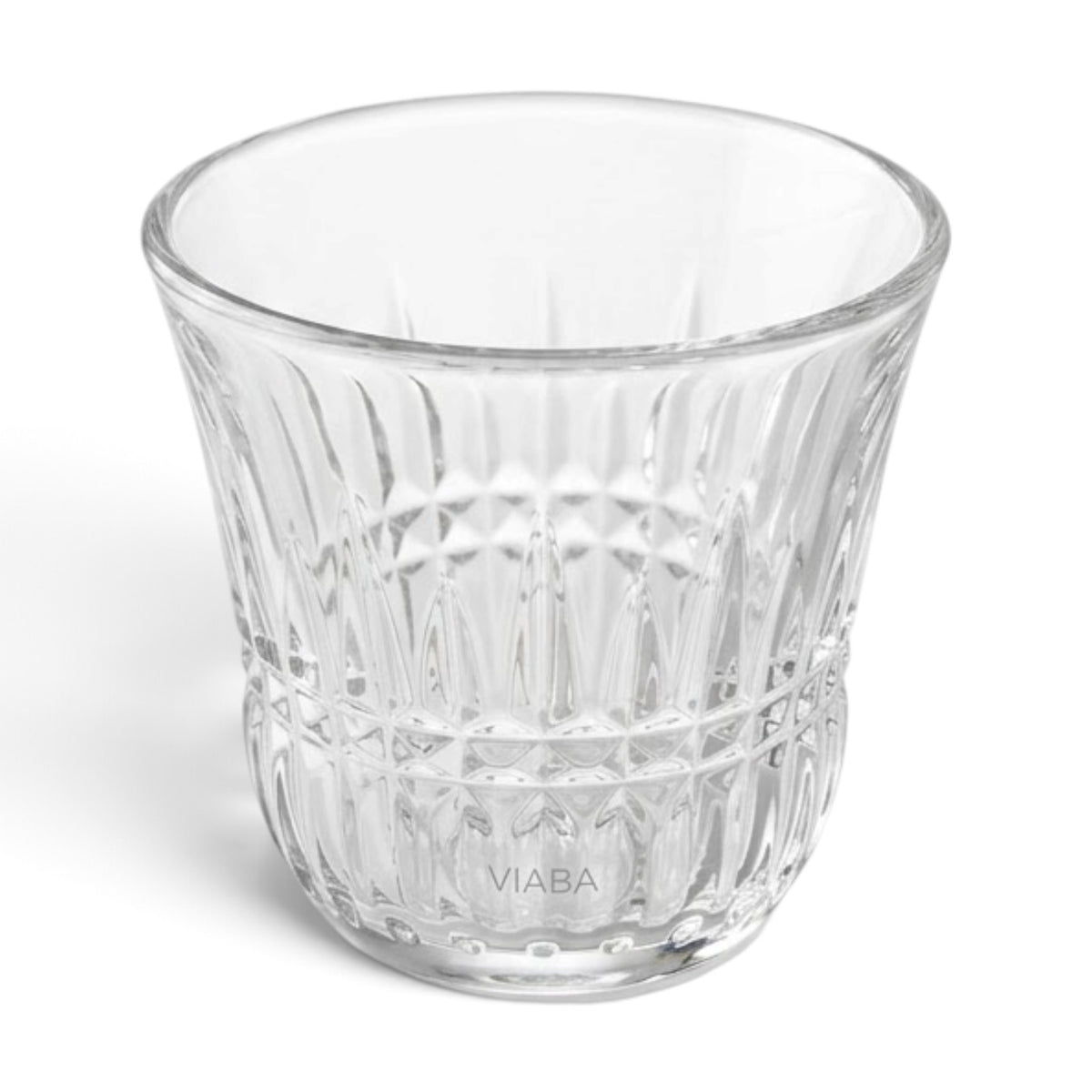 Cawa Classic Transparent Arabic Coffee Cups Featuring Fluted Design (6 Pieces)