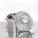 Almarjan 4 Pieces Rodha Stainless Steel Hot Pot Set Silver