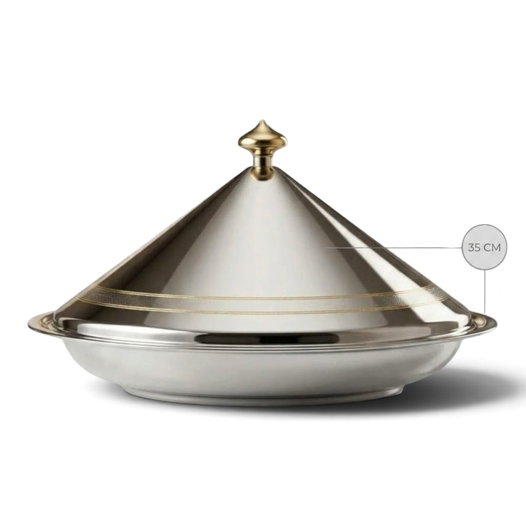 Shadaan Premium Stainless Steel Buffet & Side Dish Server – 35 cm