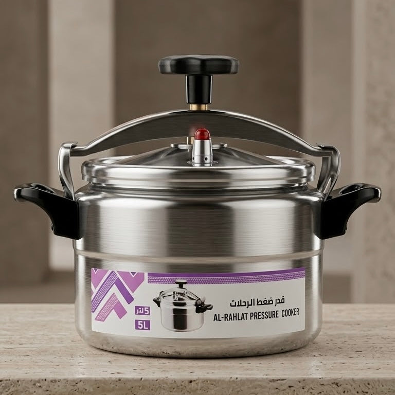 AL-RAHLAT Aluminum Pressure Cooker 7L – Large Capacity Banquet & Camping Pot