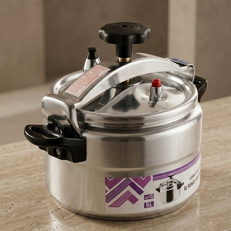 AL-RAHLAT Aluminum Pressure Cooker 7L – Large Capacity Banquet & Camping Pot