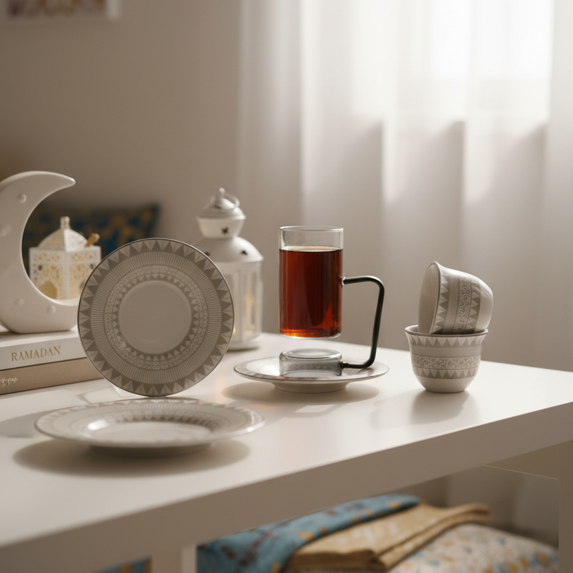 Tea & Coffee Serving Set W/Silver – 18 Pieces